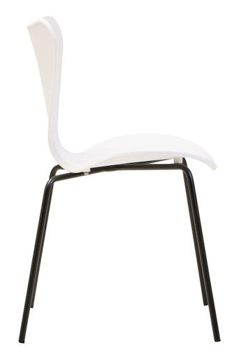 White Seat and Black Legs Dining Chair