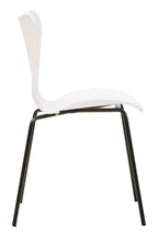 White Seat and Black Legs Dining Chair