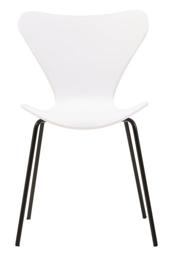 White Seat and Black Legs Dining Chair