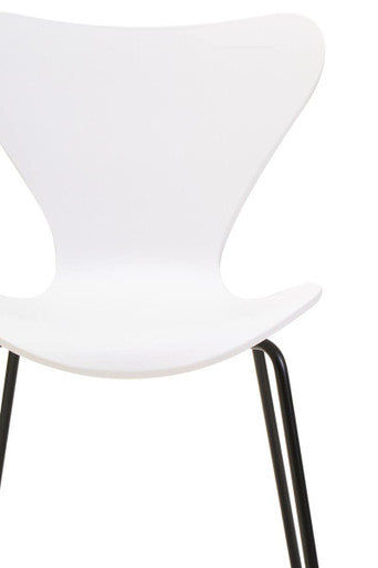 White Seat and Black Legs Dining Chair