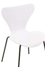 White Seat and Black Legs Dining Chair