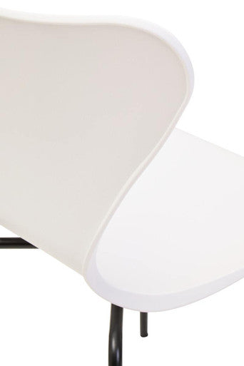 White Seat and Black Legs Dining Chair