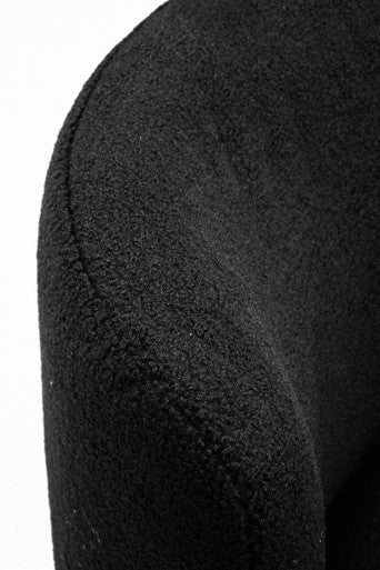 Black Boucle Effect Lounge Chair with Curved Back