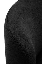 Black Boucle Effect Lounge Chair with Curved Back