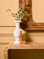 Natural Burl Wood Curved Console Table