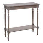 Natural Wash Wooden Console Table with Lower Shelf