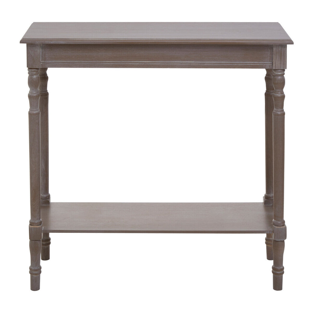 Natural Wash Wooden Console Table with Lower Shelf
