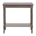 Natural Wash Wooden Console Table with Lower Shelf