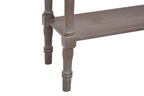 Natural Wash Wooden Console Table with Lower Shelf