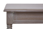 Natural Wash Wooden Console Table with Lower Shelf