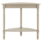 Grey Putty Wooden Half Moon Console Table