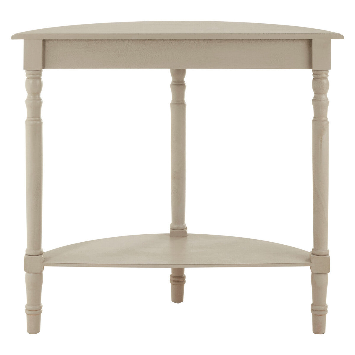 Grey Putty Wooden Half Moon Console Table