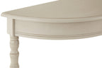 Grey Putty Wooden Half Moon Console Table