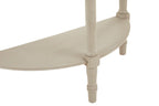 Grey Putty Wooden Half Moon Console Table