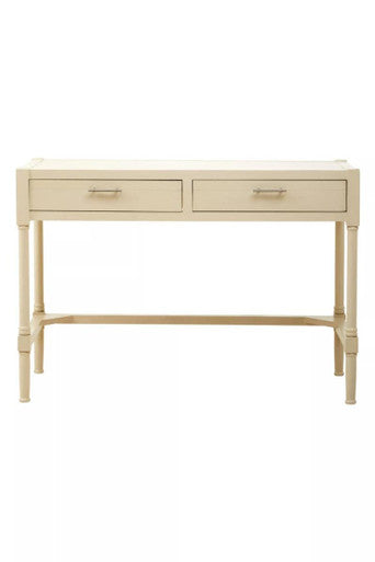 Ivory Wooden 2 Drawer Desk