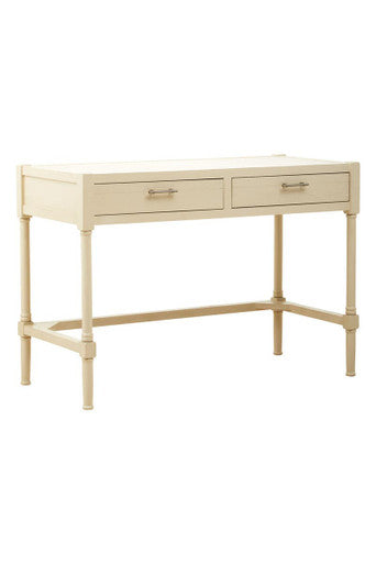 Ivory Wooden 2 Drawer Desk