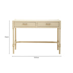 Ivory Wooden 2 Drawer Desk