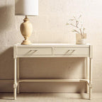 Ivory Wooden 2 Drawer Desk