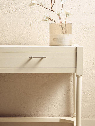 Ivory Wooden 2 Drawer Desk