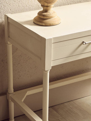 Ivory Wooden 2 Drawer Desk