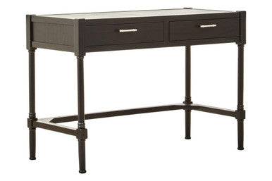 Black Wooden 2 Drawer Desk