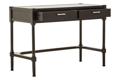 Black Wooden 2 Drawer Desk
