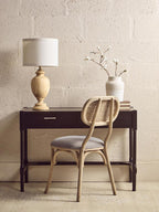 Black Wooden 2 Drawer Desk