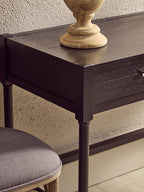 Black Wooden 2 Drawer Desk