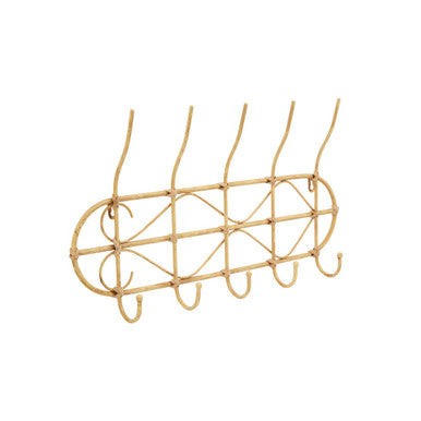 Natural Rattan Five Hook Hanger