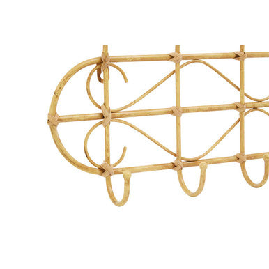 Natural Rattan Five Hook Hanger