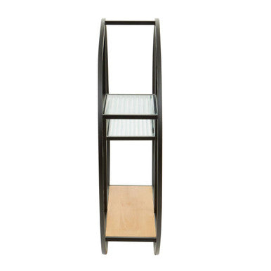 3 Tier Round Metal Wall Shelf