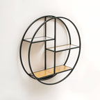 3 Tier Round Metal Wall Shelf