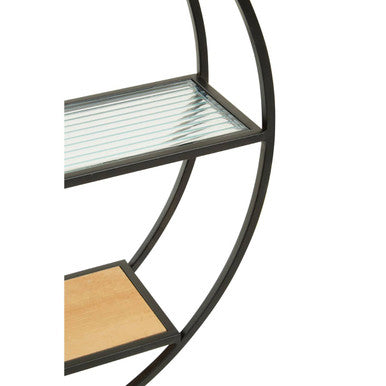 3 Tier Round Metal Wall Shelf