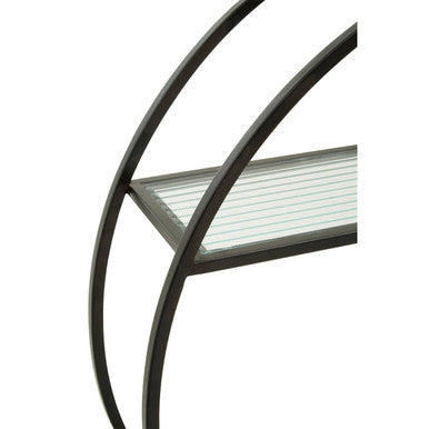 3 Tier Round Metal Wall Shelf