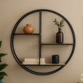 3 Tier Round Metal Wall Shelf