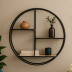 3 Tier Round Metal Wall Shelf