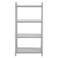 Grey Tropical Hevea Wood 4 Tier Ladder Shelf Unit