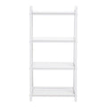 White Tropical Hevea Wood 4 Tier Ladder Shelf Unit