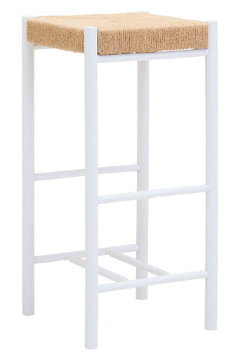 Natural Rope and White Bar Stool