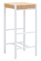 Natural Rope and White Bar Stool