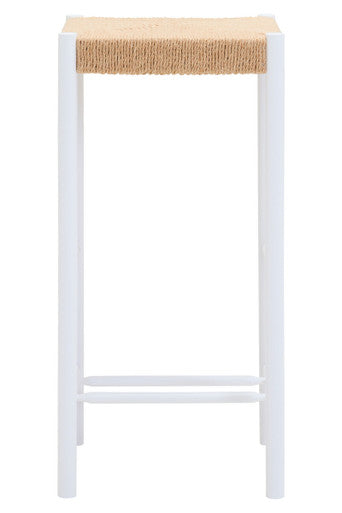 Natural Rope and White Bar Stool