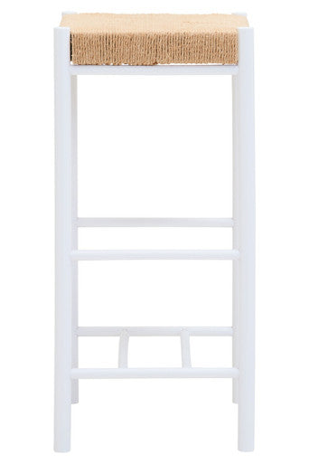 Natural Rope and White Bar Stool