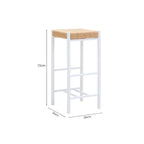 Natural Rope and White Bar Stool