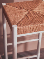 Natural Rope and White Bar Stool