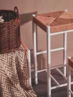 Natural Rope and White Bar Stool