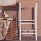Natural Rope and White Bar Stool