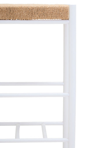 Natural Rope and White Bar Stool