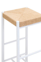 Natural Rope and White Bar Stool