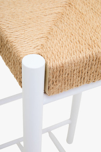 Natural Rope and White Bar Stool