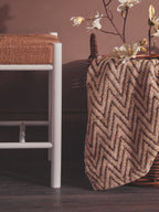 Natural Rope White Beechwood Stool with Handwoven Seat